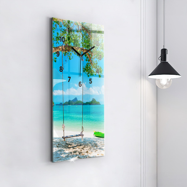 Modern vertical wall clock Sunny island Thailand