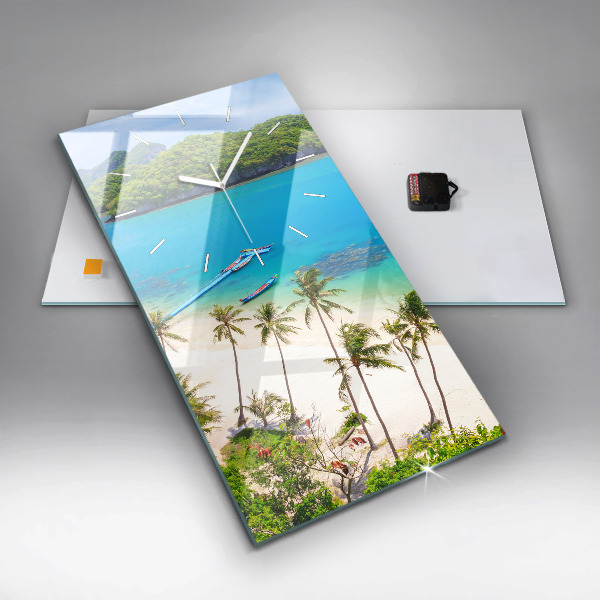 Modern vertical wall clock National Park Thailand