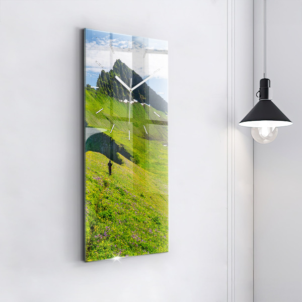 Modern vertical wall clock Hornstrandir Reserve Iceland