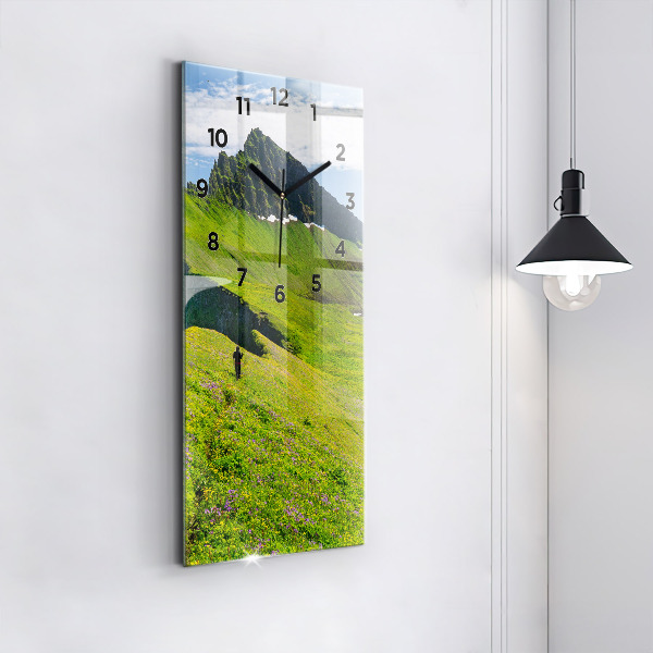 Modern vertical wall clock Hornstrandir Reserve Iceland