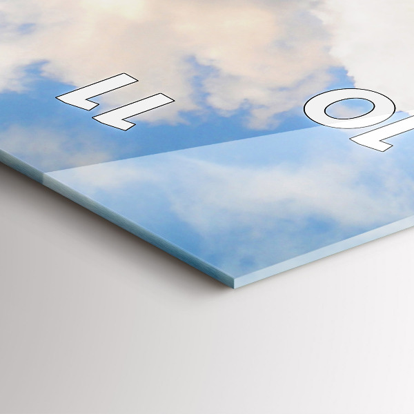 Modern vertical wall clock Ocean Coast