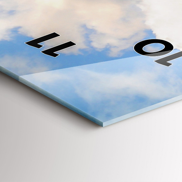 Modern vertical wall clock Ocean Coast