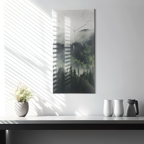 Modern vertical wall clock Forest Landscape