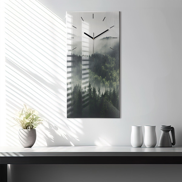 Modern vertical wall clock Forest Landscape