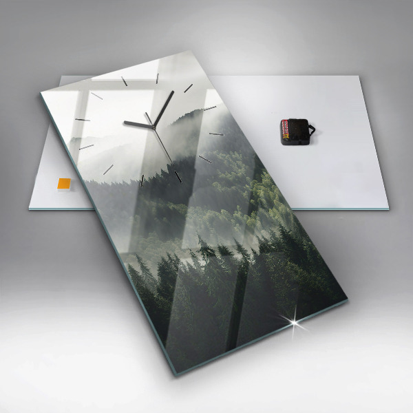 Modern vertical wall clock Forest Landscape