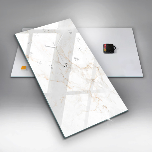 Modern vertical wall clock Elegant marble