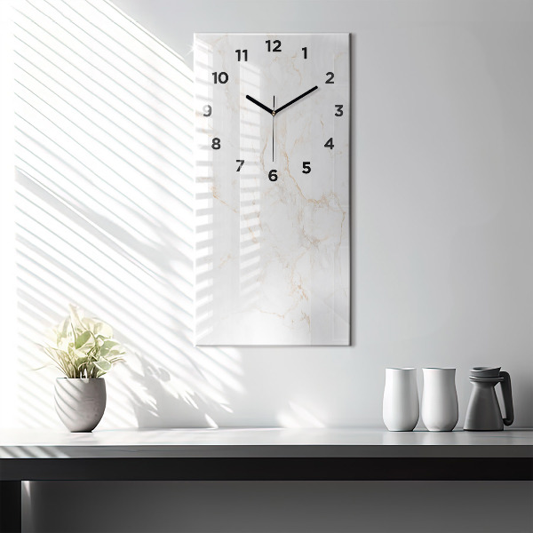 Modern vertical wall clock Elegant marble