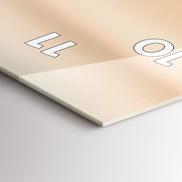 Modern vertical wall clock Field sunrise