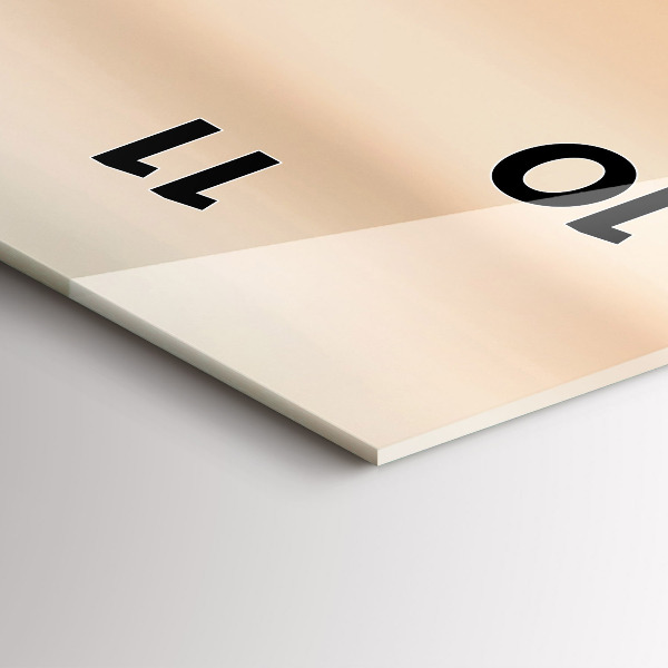 Modern vertical wall clock Field sunrise