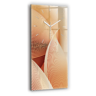 Modern vertical wall clock Abstract wave pattern