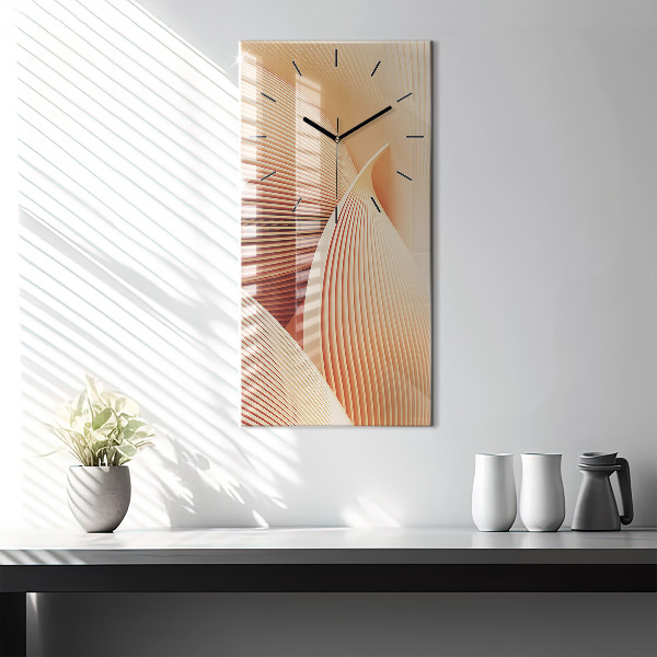 Modern vertical wall clock Abstract wave pattern