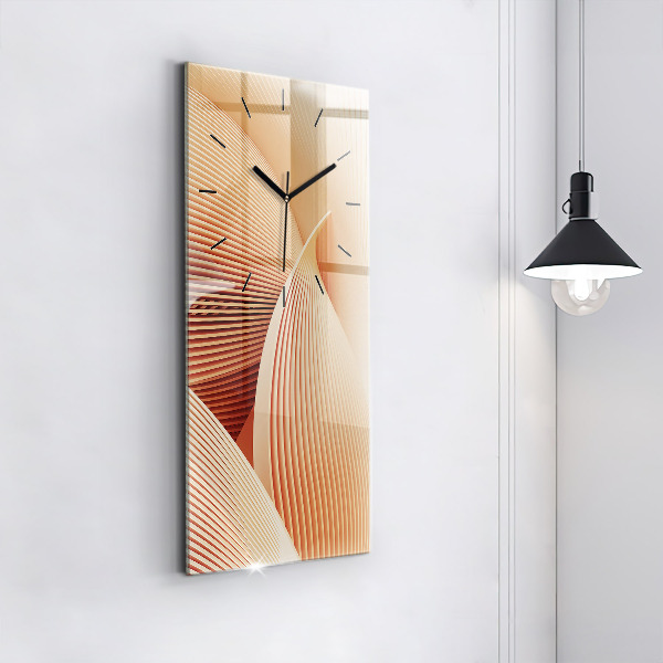 Modern vertical wall clock Abstract wave pattern