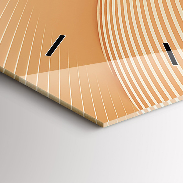 Modern vertical wall clock Abstract wave pattern