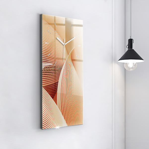 Modern vertical wall clock Abstract wave pattern