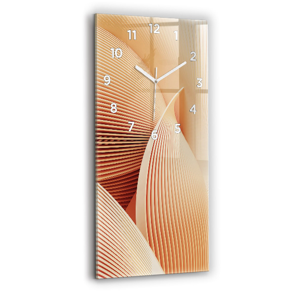 Modern vertical wall clock Abstract wave pattern