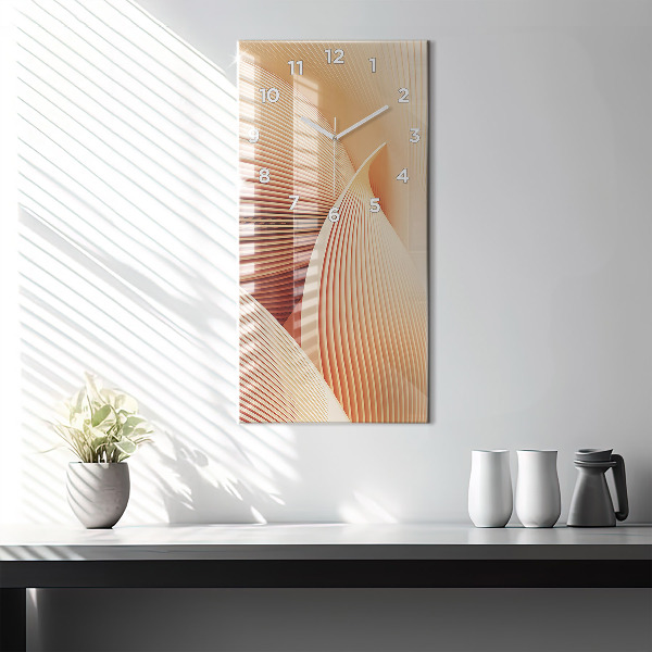 Modern vertical wall clock Abstract wave pattern