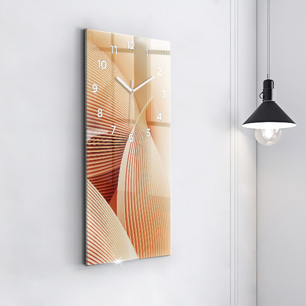 Modern vertical wall clock Abstract wave pattern