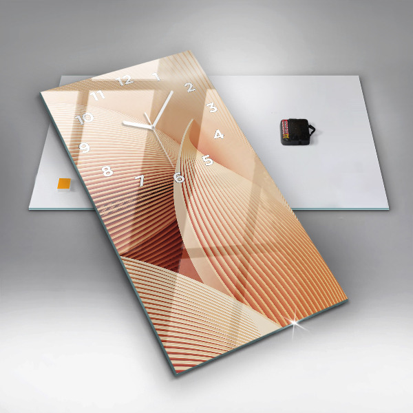 Modern vertical wall clock Abstract wave pattern