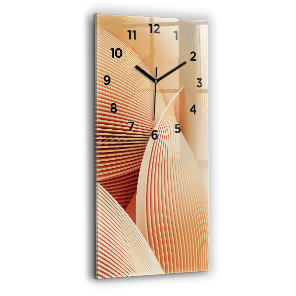Modern vertical wall clock Abstract wave pattern