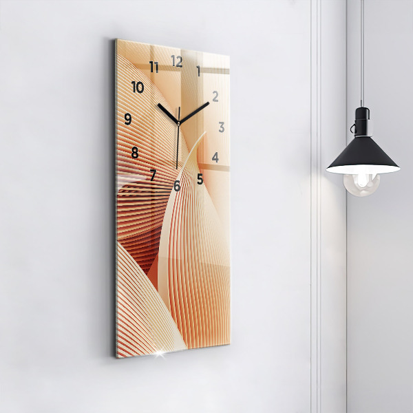 Modern vertical wall clock Abstract wave pattern