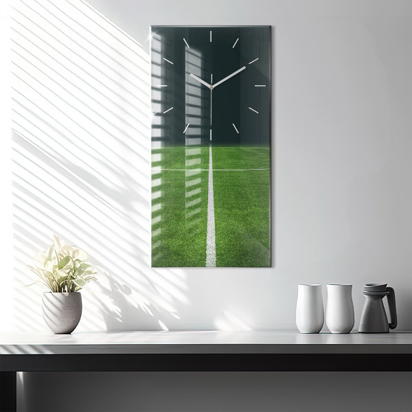 Modern vertical wall clock Football pitch