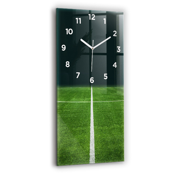 Modern vertical wall clock Football pitch