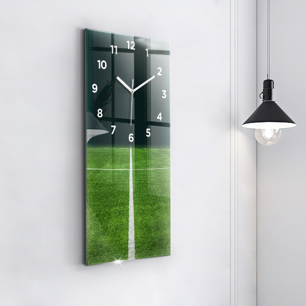 Modern vertical wall clock Football pitch