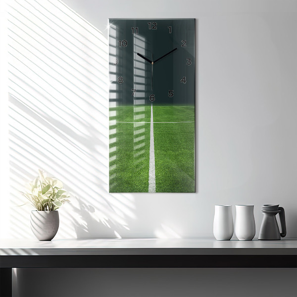 Modern vertical wall clock Football pitch