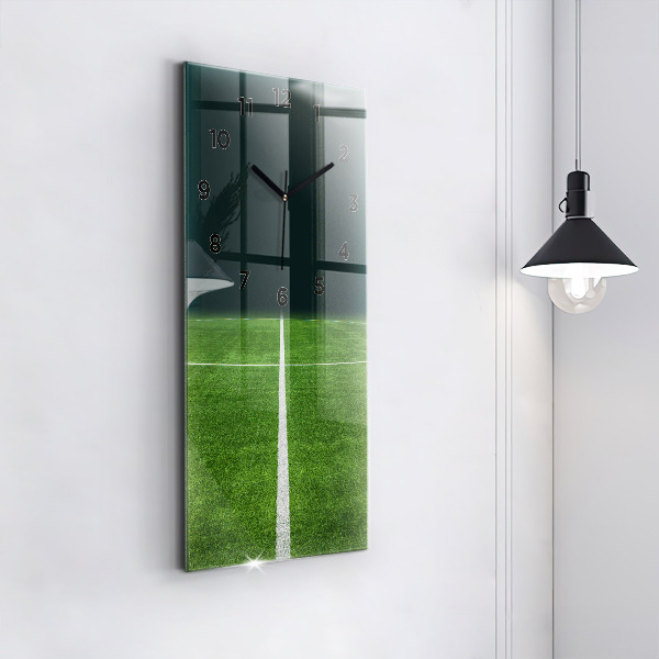 Modern vertical wall clock Football pitch