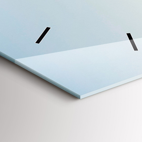 Modern vertical wall clock Mountains and field