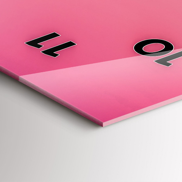 Modern vertical wall clock Sky and mountain gradient