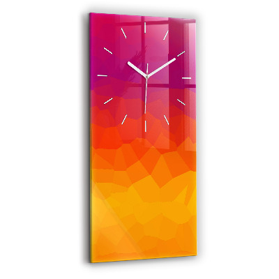 Modern vertical wall clock Colorful abstraction
