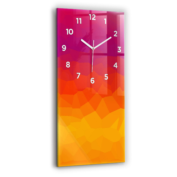 Modern vertical wall clock Colorful abstraction