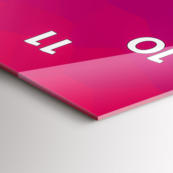 Modern vertical wall clock Colorful abstraction