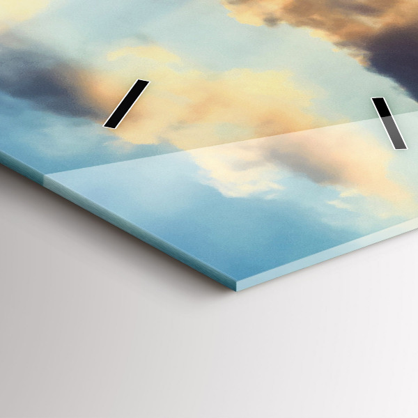 Modern vertical wall clock Sunset on the beach