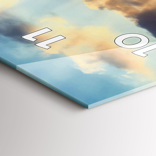 Modern vertical wall clock Sunset on the beach