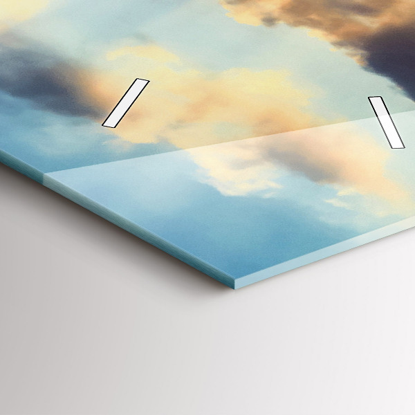 Modern vertical wall clock Sunset on the beach