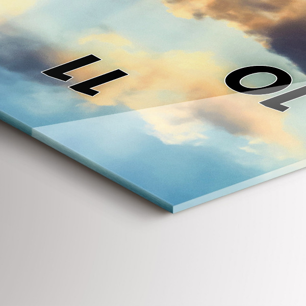 Modern vertical wall clock Sunset on the beach