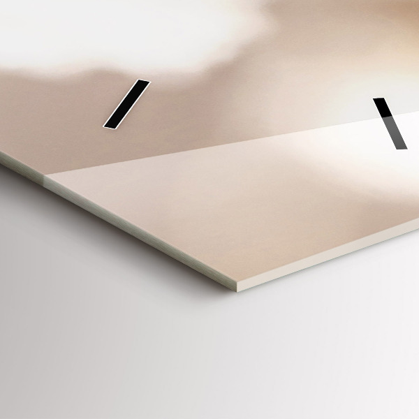 Modern vertical wall clock Small white flowers