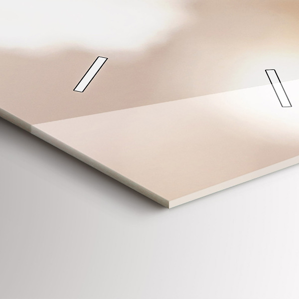 Modern vertical wall clock Small white flowers