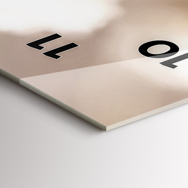 Modern vertical wall clock Small white flowers