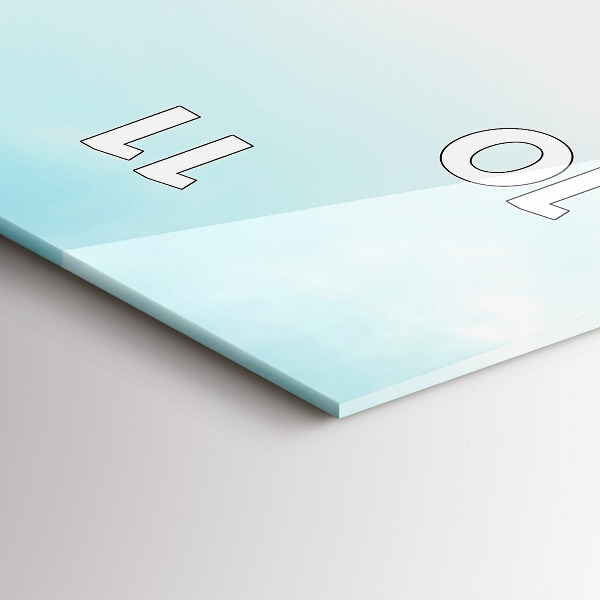 Modern vertical wall clock Boats on the lake