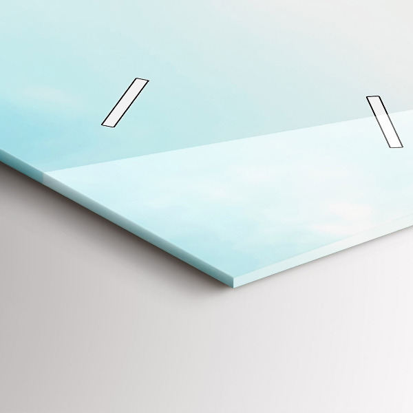 Modern vertical wall clock Boats on the lake