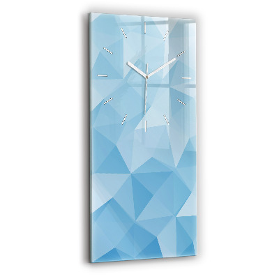 Modern vertical wall clock Triangles abstract