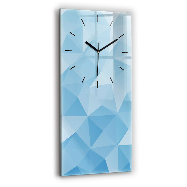 Modern vertical wall clock Triangles abstract