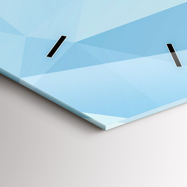 Modern vertical wall clock Triangles abstract