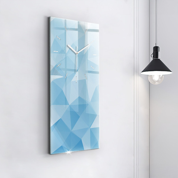 Modern vertical wall clock Triangles abstract
