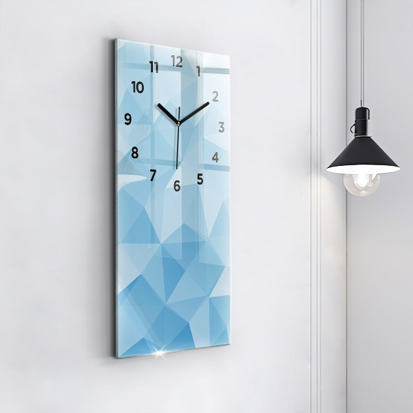 Modern vertical wall clock Triangles abstract
