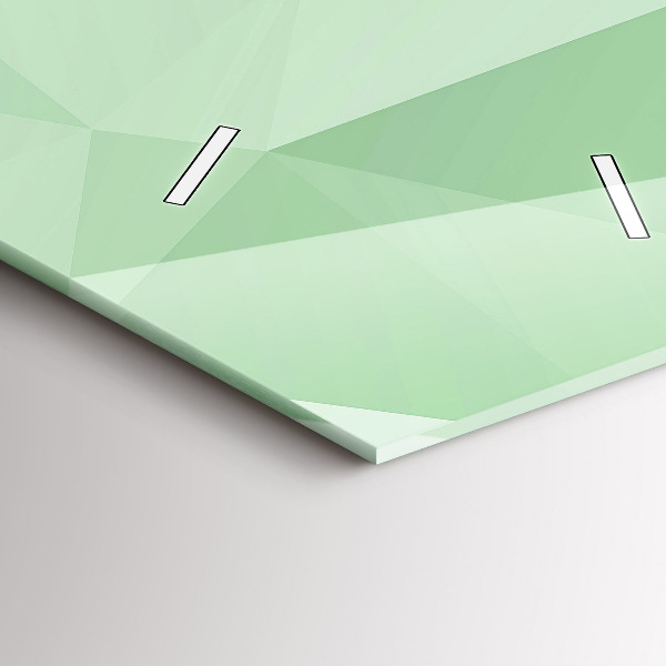 Modern vertical wall clock Triangles abstract