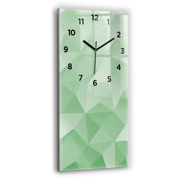 Modern vertical wall clock Triangles abstract